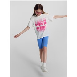 Футболка для девочек белая с надписью "Always be yourself"