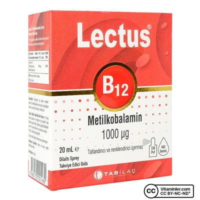 Lectus B12 Метилкобаламин 20 мл Подъязычный спрей