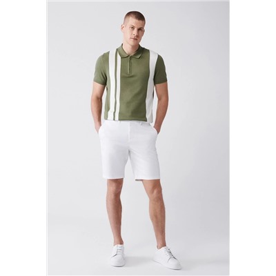 Белые гибкие шорты Patara Chino Kanvas
