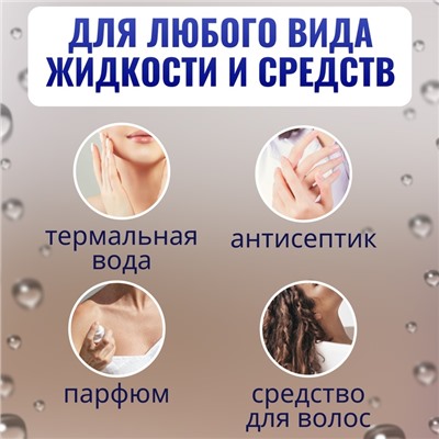 Бутылочка для хранения, с распылителем, 50 мл, цвет синий/белый