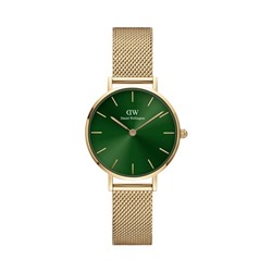Reloj de cuarzo de acero Emerald 28 mm - Dorado y verde