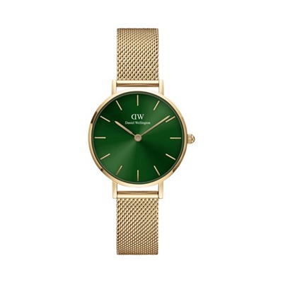 Reloj de cuarzo de acero Emerald 28 mm - Dorado y verde