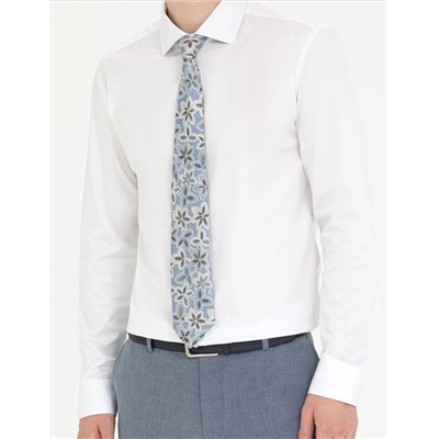 Белый бывший Slim Fit Классическая рубашка с длинным рукавом