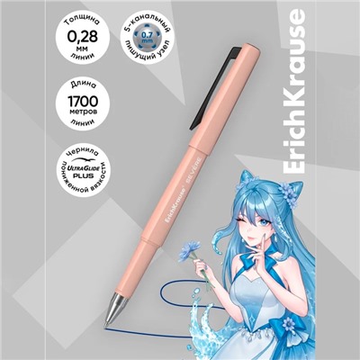 Ручка шариковая, ErichKrause, Severe Stick Manga, узел 0.7 мм, мягкое и быстрое письмо без усилий, чернила синие, микс