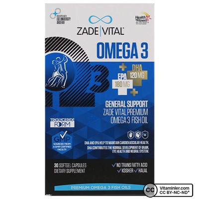Zade Vital Omega 3 Fish Oil Premium 500 мг 30 капсул