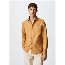 Camisa algodón bolsillo -  Hombre | MANGO OUTLET España