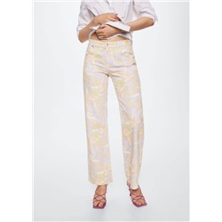 Jeans wideleg estampado -  Mujer | MANGO OUTLET España