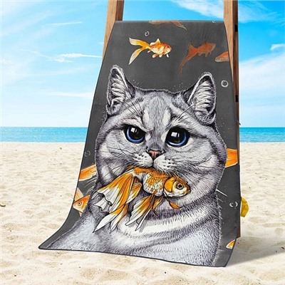 Детское махровое полотенце НВ The Cat м0996