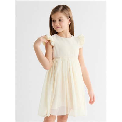 Платье для девочки, MINAKU :Party Dress, цвет молочный, рост 98 см