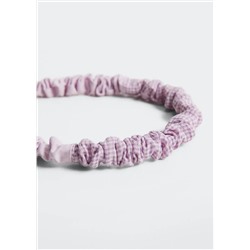 Diadema fruncida cuadro vichy -  Niña | MANGO OUTLET España