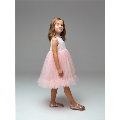 Платье нарядное детское MINAKU: PartyDress со стойкой цвет розовый, р-р 122