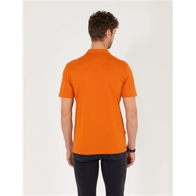 Коричневый обычный подсадка Polo Yaka Mercerized T -For