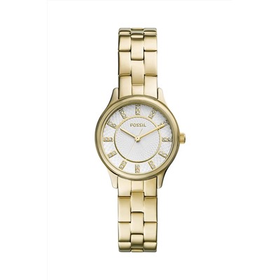 Reloj de cuarzo de acero Modern - Dorado y blanco