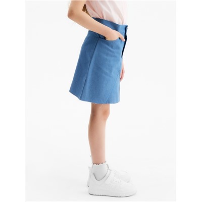 Юбка для девочки MINAKU: Jeans collection, цвет синий, рост 140 см