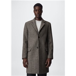 Abrigo largo lana reciclada -  Hombre | MANGO OUTLET España