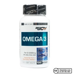 Bigjoy Витамины Омега-3 Рыбий жир 100 капсул