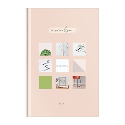 Ежедневник недатированный А5, 136л., 7БЦ, OfficeSpace "Моноколор. Art of minimalism", матовая ламинация, выб. лак