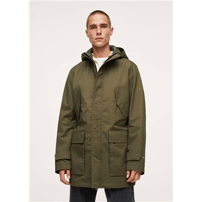 Parka algodón bolsillos -  Hombre | MANGO OUTLET España