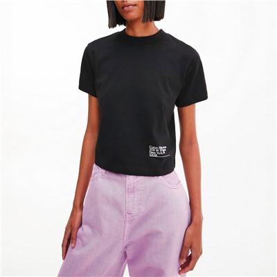 Calvin Klein - Camiseta - 100% algodón - negro