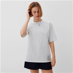 Футболка женская oversize MINAKU: One Most Brand цвет серый меланж, размер 50