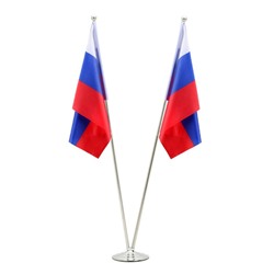 Флагшток напольный двойной 2 м, телескопический, платформа d=30 см