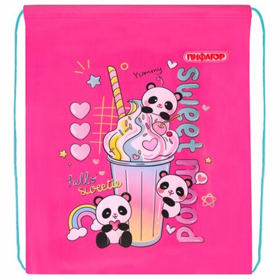 Мешок для обуви ПИФАГОР, 1 отделение, 42х34 см, "Sweet mood", 272384