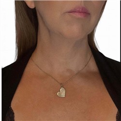 Cadena colgante corazón chapado en dorado