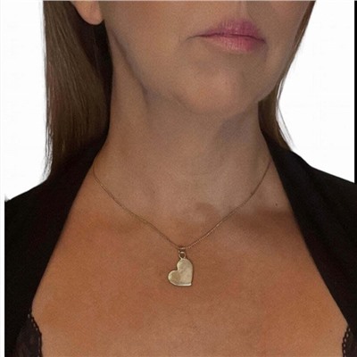 Cadena colgante corazón chapado en dorado