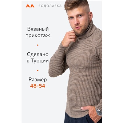 Мужской вязаный свитер с высоким воротом Happyfox