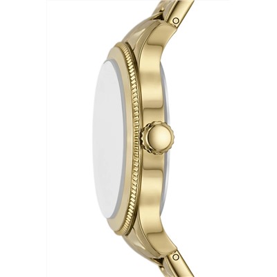 Reloj de cuarzo de acero - Dorado y blanco