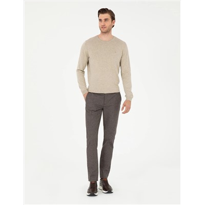 Brown Slim Fit Canvas Bloys