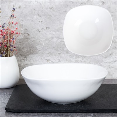 Салатник квадратный 350 мл 139 мм / SQ/FLFW55 (WHITE) /уп 72/