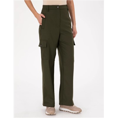 ХАКИ FLARE FIT ткани брюки