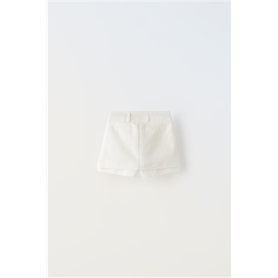 FALDA BERMUDA CON ALGODÓN Y LINO TRUE NEUTRALS