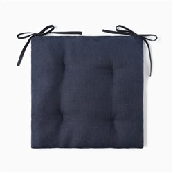 Подушка на стул Этель Minimalist design 42х42 см, цв.синий, 100% лен 415 г/м2