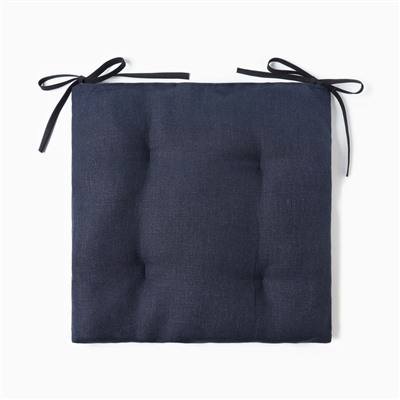 Подушка на стул Этель Minimalist design 42х42 см, цв.синий, 100% лен 415 г/м2