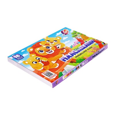 Пластилин 16 цветов 240 г ZOO
