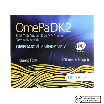 OmePa DK2 Omega 3 Витамин D MK-7 100 капсул