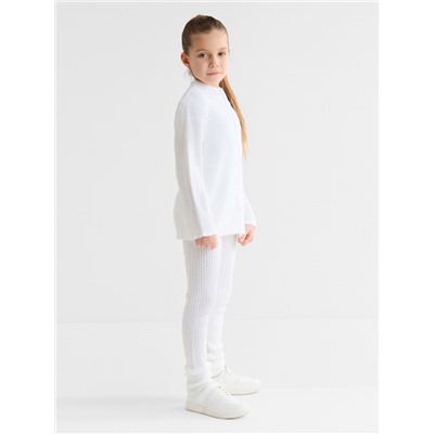 Костюм детский вязаный (кофта и брюки) MINAKU, цвет белый, рост 128 см
