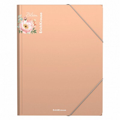 Папка на резинках ERICH KRAUSE "Matt Pastel Bloom", до 300 листов, ассорти, 600 мкм, 61202