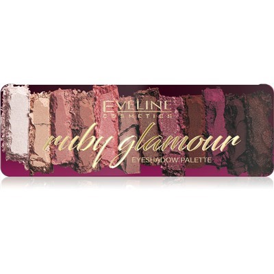 EVELINE RUBY GLAMOUR Палетка теней для век 12 тонoв 12г (*3*12)