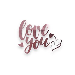 Набор прозрачной матовой пленки "Love you", 50 mic, 58x58 см (15шт)
