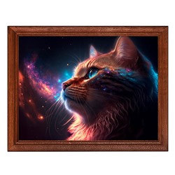 POSG-0325 Постер в рамке 23x17см Кот галактика