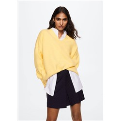 Jersey punto cuello pico -  Mujer | MANGO OUTLET España