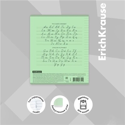 Тетрадь 12 листов в косую линейку, ErichKrause CoverPro, пластиковая обложка, МИКС