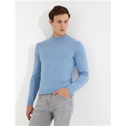 Blue Melanj Slim Fit Half Fisherman воротник основной трикотаж казах