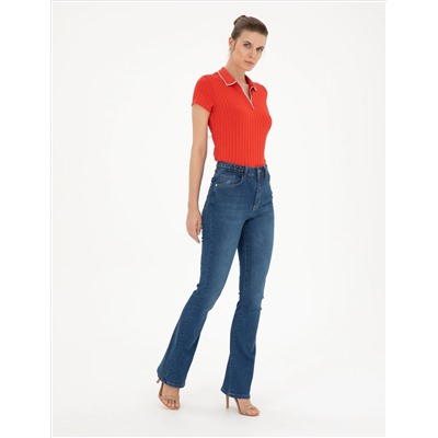 Темный индиго Flare Fit Jean Pants