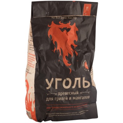 Уголь древесный Pikmeister, мешок, 12 л (1,2 кг)