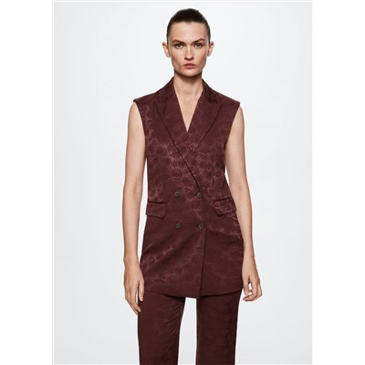 Chaleco jacquard -  Mujer | MANGO OUTLET España