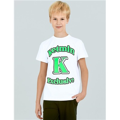 Футболка детская KETMIN EXCLUSIVE цв.Белый/салатовый